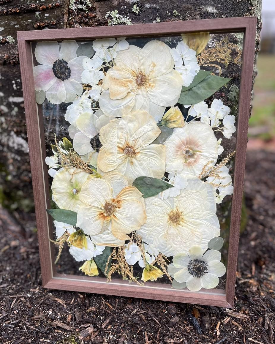 Wedding Bouquet Pressed Frame