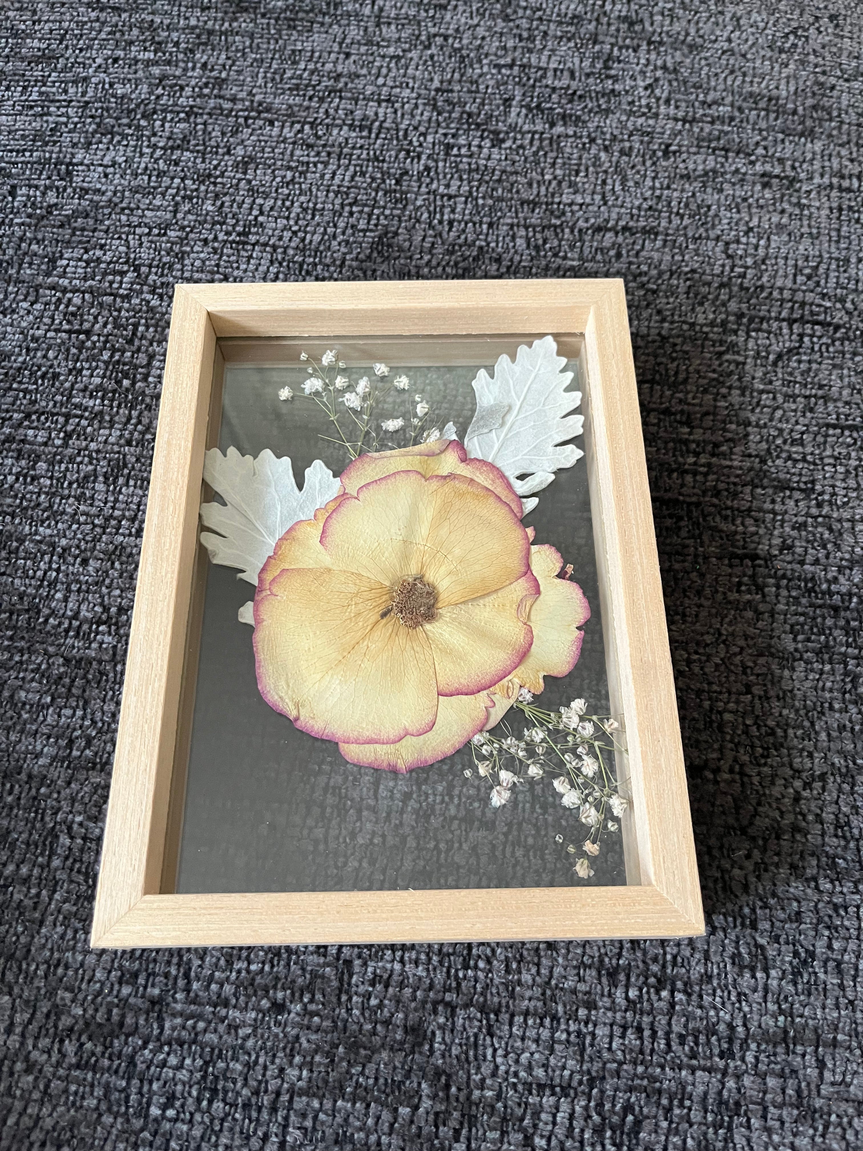 Wedding Boutonniere Pressed Frame