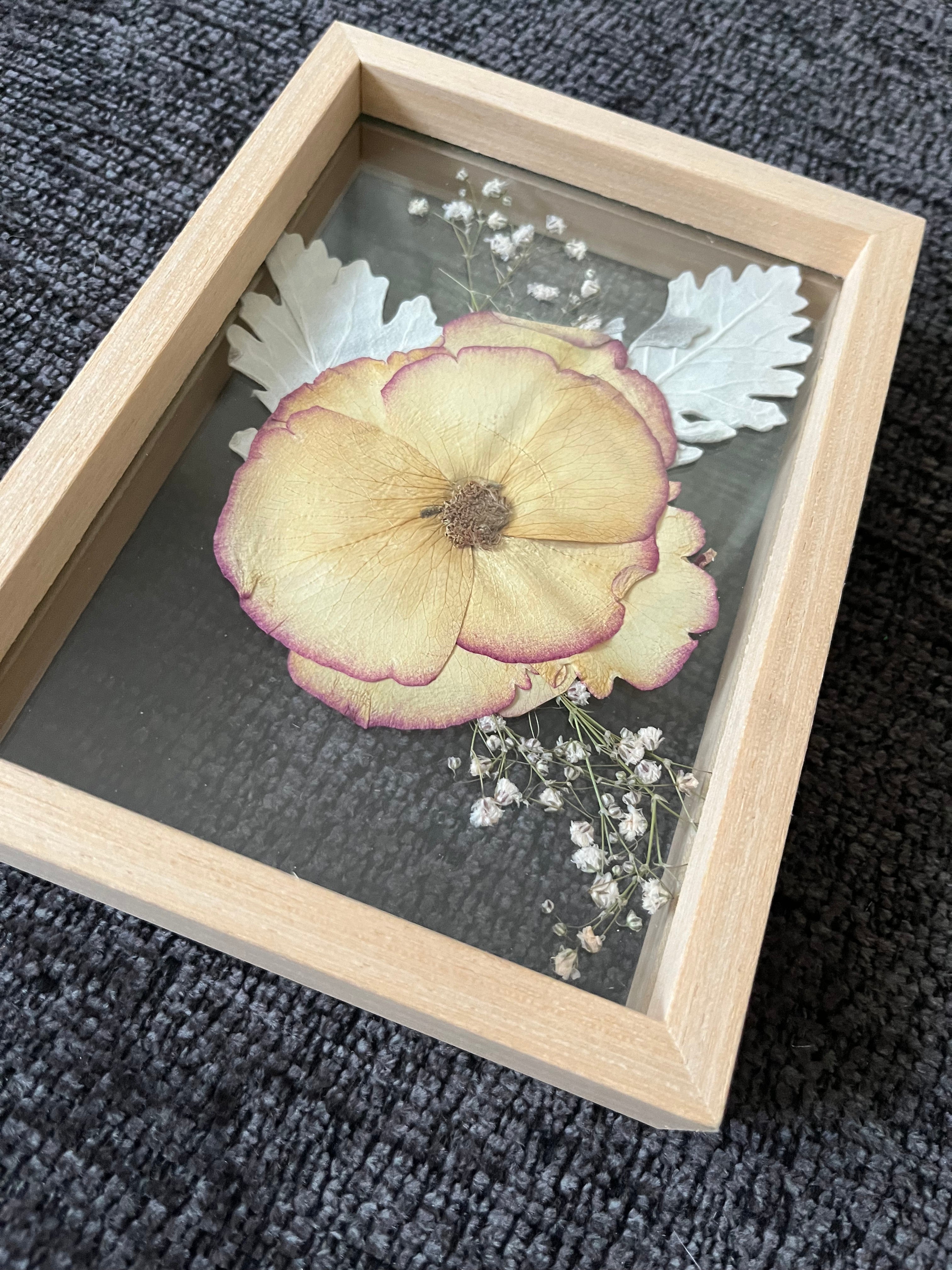 Wedding Boutonniere Pressed Frame